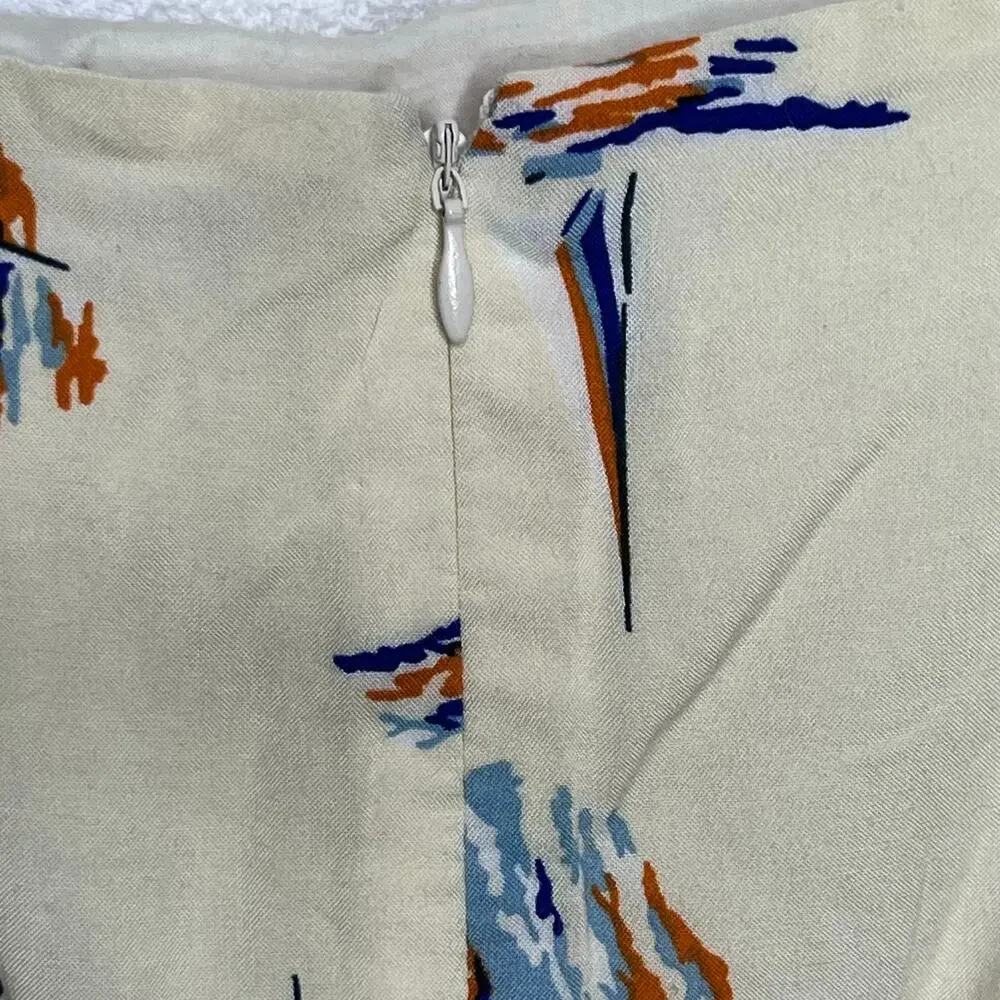 Antonio Melani Cream Spaghetti Strap SailBoat Dress Size 14 - Picture 3 of 8